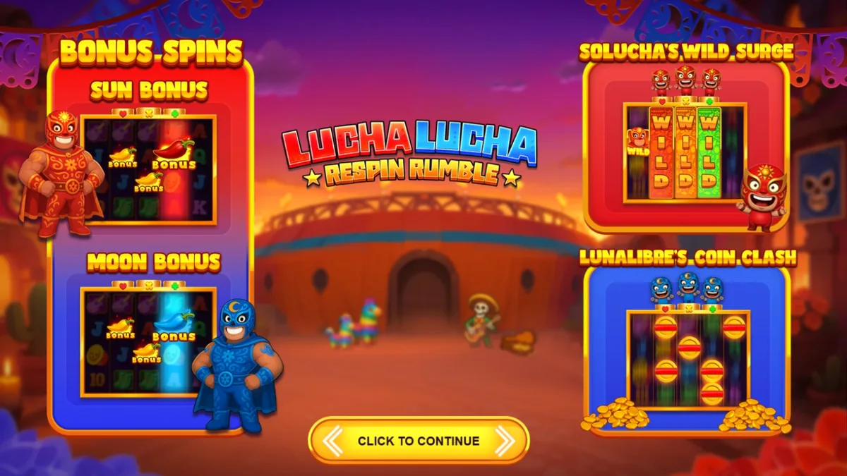 Lucha Lucha Respin Rumble slot game interface
