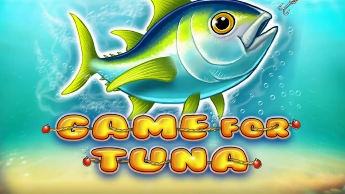 Tampilan visual slot Game For Tuna dengan tema bawah laut dan peralatan memancing.