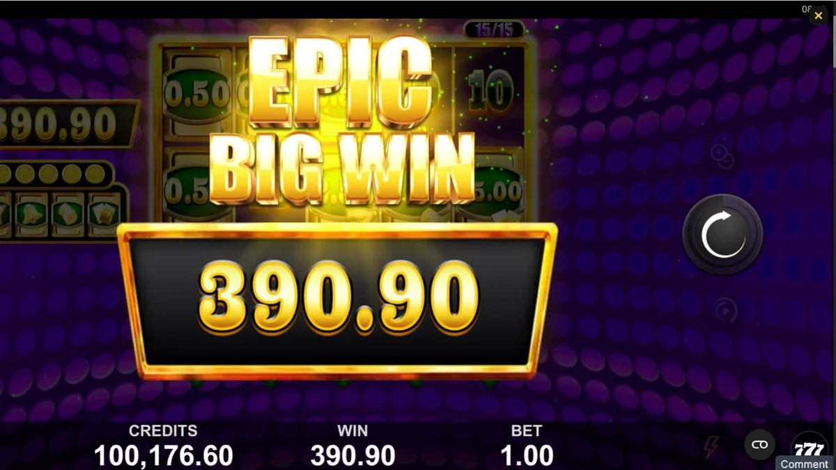 Tampilan visual slot Cash Spree Gold dengan simbol emas dan permata