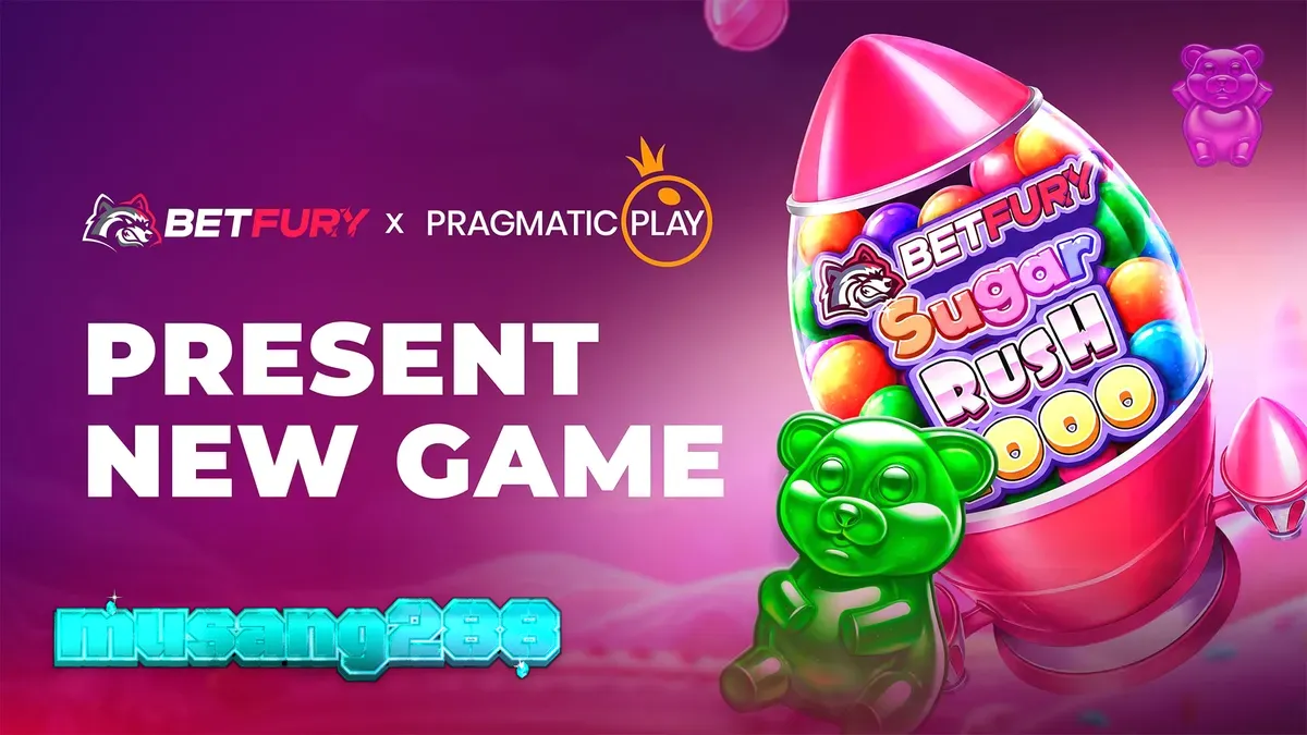 Tampilan visual antarmuka permainan slot BetFury Sugar Rush 1000